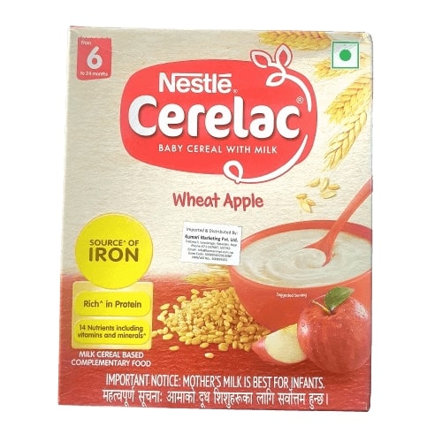 Nestle Cerelac Wheat Apple, 350gm (From 6 to 24 months)