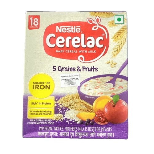 Nestle Cerelac 5 Grains & Fruits, 300gm (From 18 to 24 months)