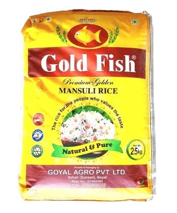 Gold Fish Mansuli Rice, 25kg
